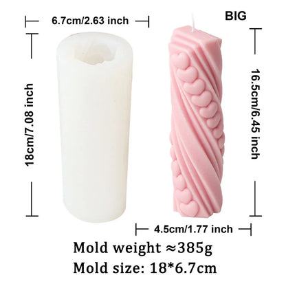 DIY Love Spiral Cylinder Candle Mould Nordic Decor