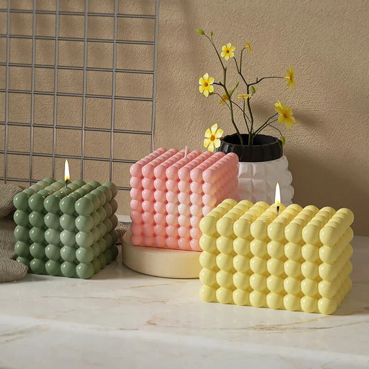 Multi Size Bubble Cube Candle Mould