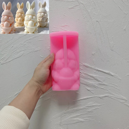 Easter Bunny Silicone Candle Mould - 3D Rabbit Wax Moulds