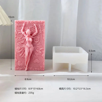 3D Sculpted Beauty Body Candle Silicone Mould