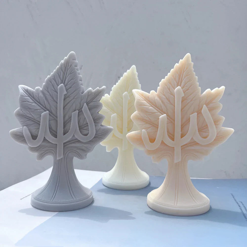 Leaf Allah Muhammad Candle Silicone Mould
