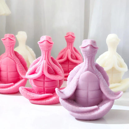 Yoga Turtle Silicone Candle Mould