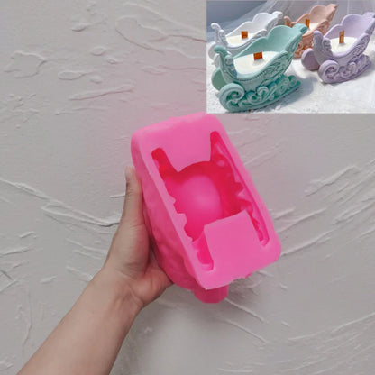 Christmas Sleigh Silicone Candle Vessel Mould