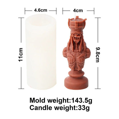 Ancient Greek Pharaoh Sacrificial Knight Candle Mould