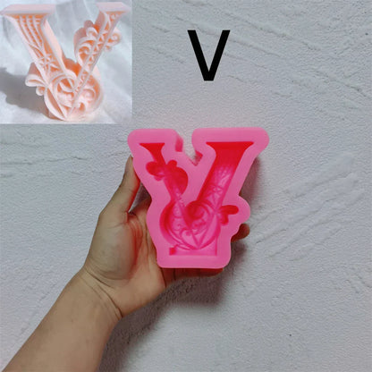 Floral Alphabet Candle Moulds
