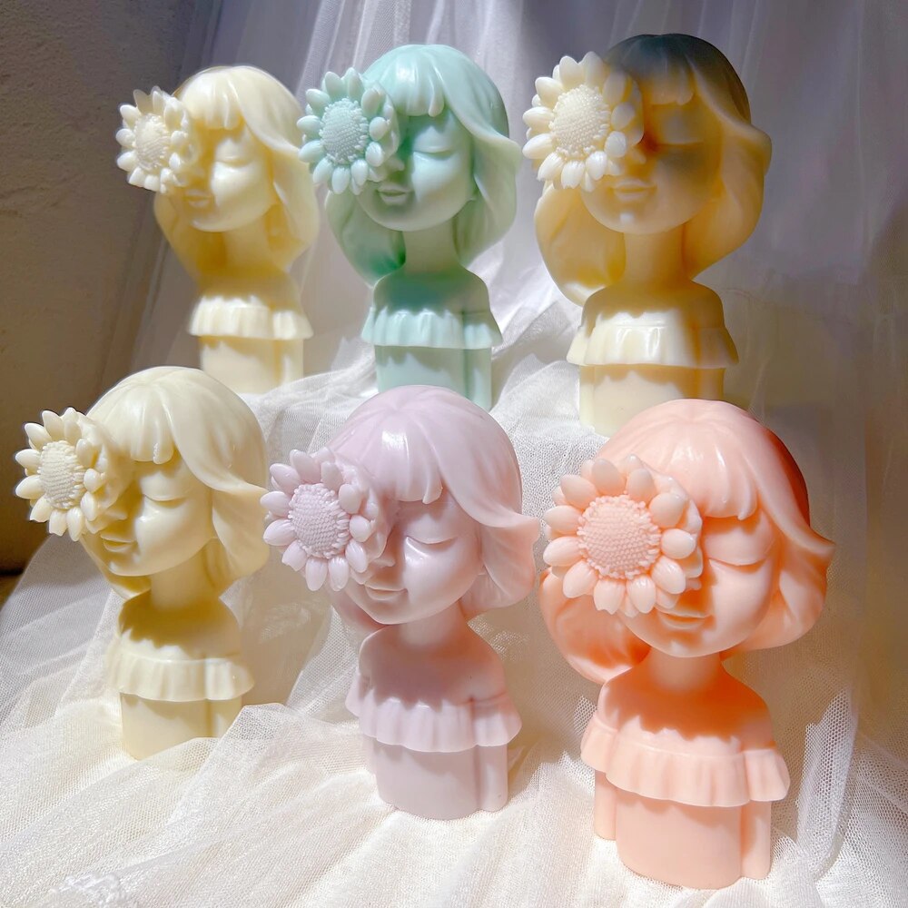 Sunflower Girl Candle Mould