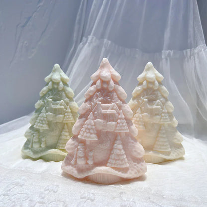15CM Details Christmas Tree Silicone Candle Mould