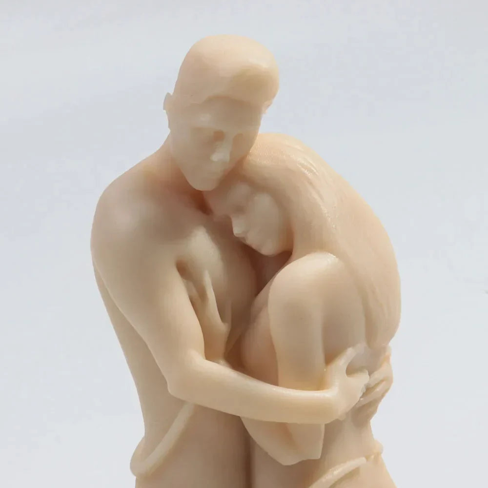 Embrace Lovers Portrait Candle Mould Silicone