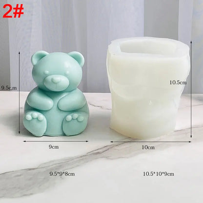 Sitting Bear Candle Silicone Mould