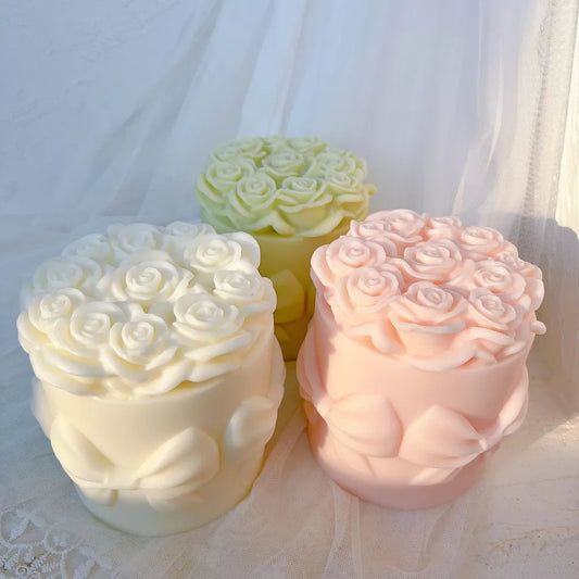 Rose Bouquet Candle Mould