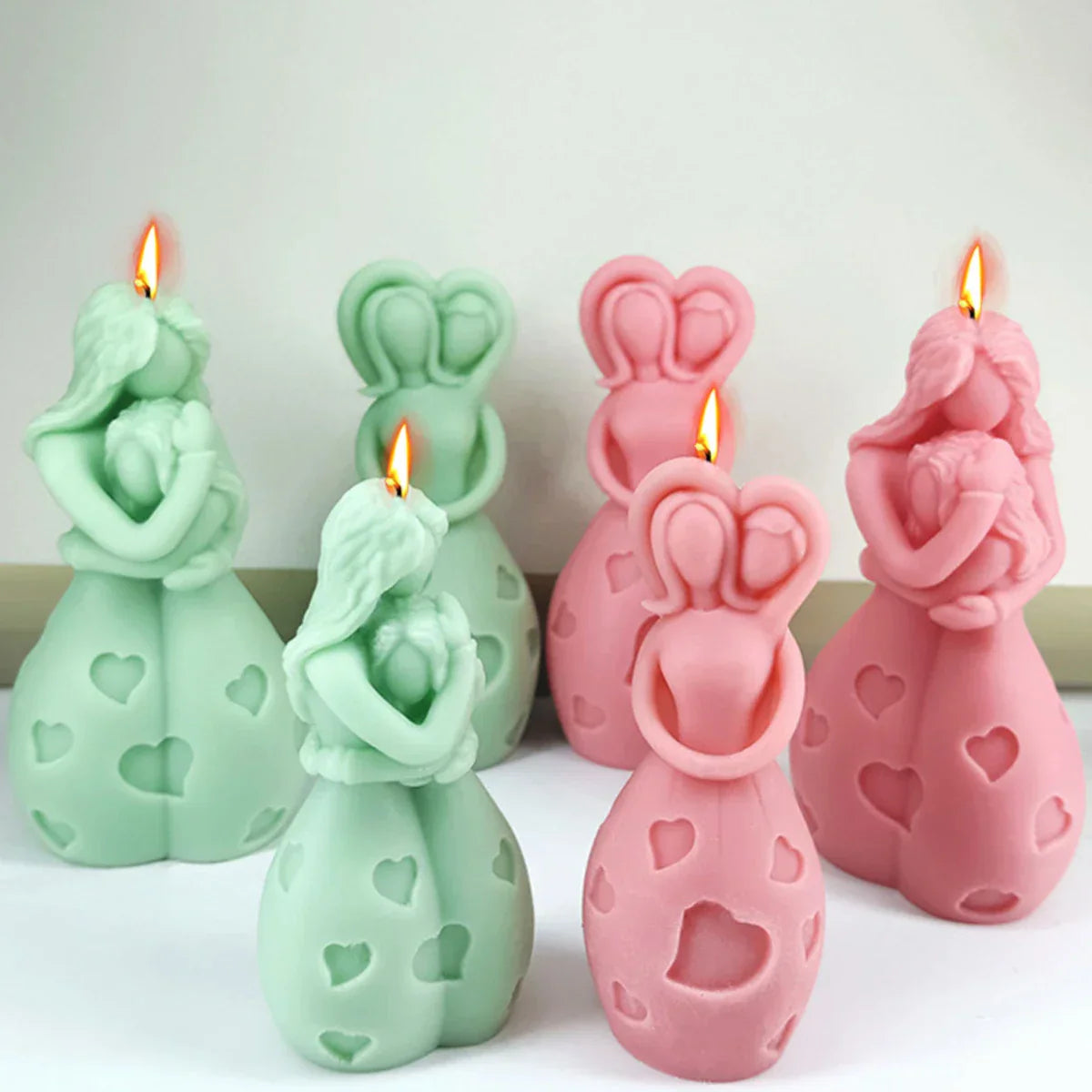 Mother Hugging Child Candle Silicone Mould