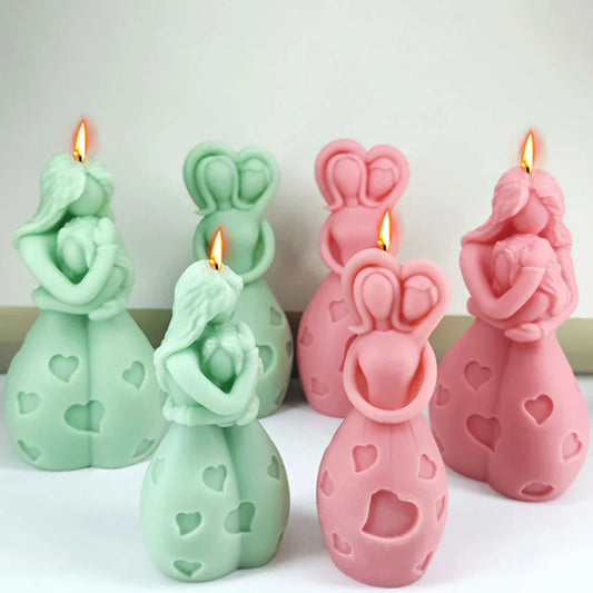 Mother Hugging Child Candle Silicone Mould