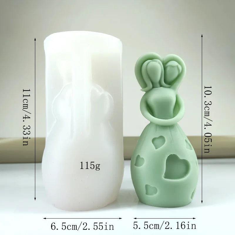 Mother Hugging Child Candle Silicone Mould