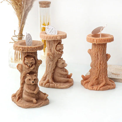 Stump Bear Silicone Candle Mould