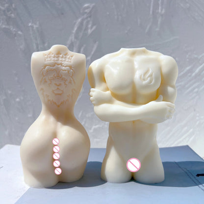 Dragon Tattoo Man Woman Body Candle Mould