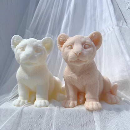 Sitting Lion Statue Candle Mould for Animal Lover Decor