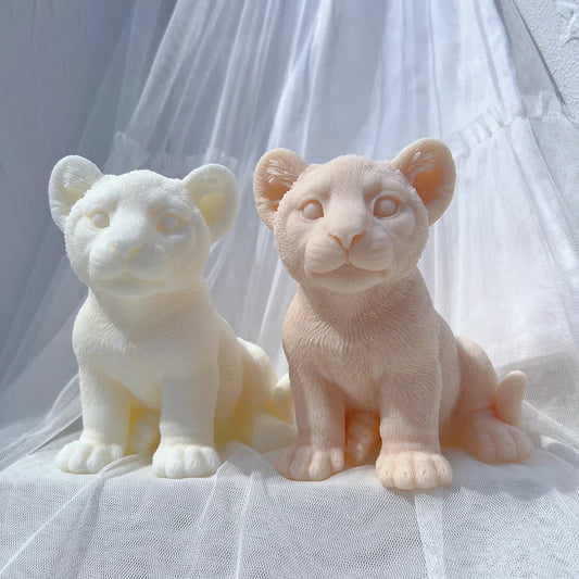 Sitting Lion Statue Candle Mould for Animal Lover Decor