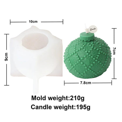 Festive Christmas Bauble Candle Moulds