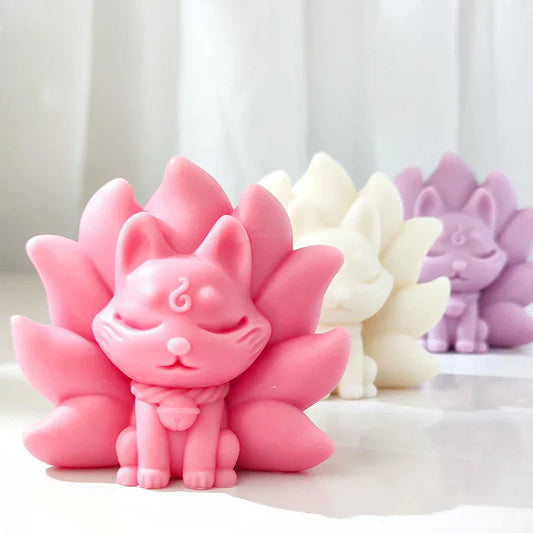 Nine Tailed Fox Silicone Candle Mould
