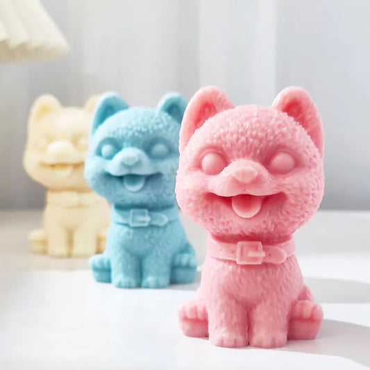 Flying Ear Bichon Silicone Candle Mould