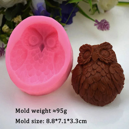 Cartoon Owl Silicone Candle Mould