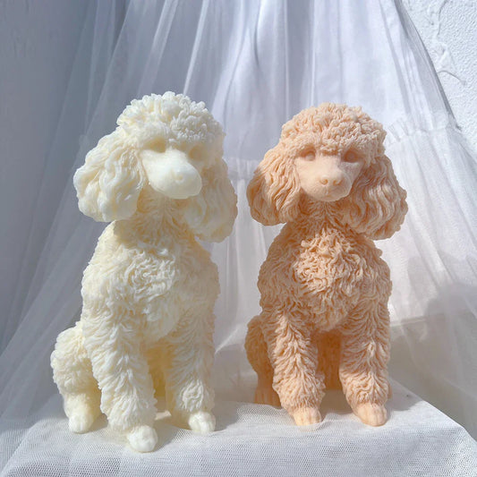 Poodle Dog Puppy Candle Mould