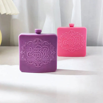 Festive Christmas Perfume Bottle Candle Mould