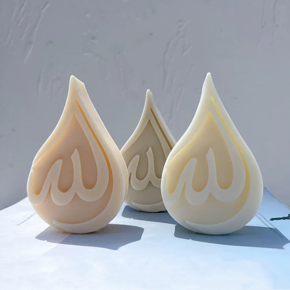 Arabic Calligraphy Allah Muhammad Candle Silicone Mould