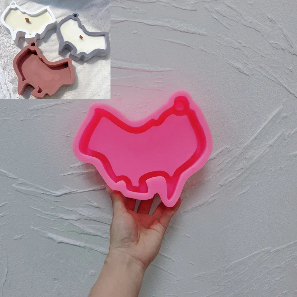 Australia Map Candle Vessel Silicone Mould
