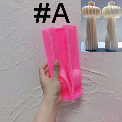 Roman Cylindrical Pillar Silicone Candle Mould