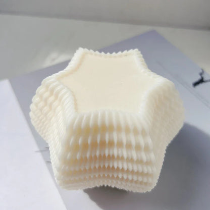 Geometric Hexagon Ribbed Candle Mould
