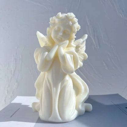Cherub Praying Peace Angel Candle Mould Silicone