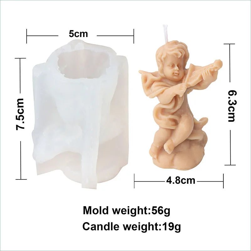 Cute Angel Theme Silicone Candle Mould
