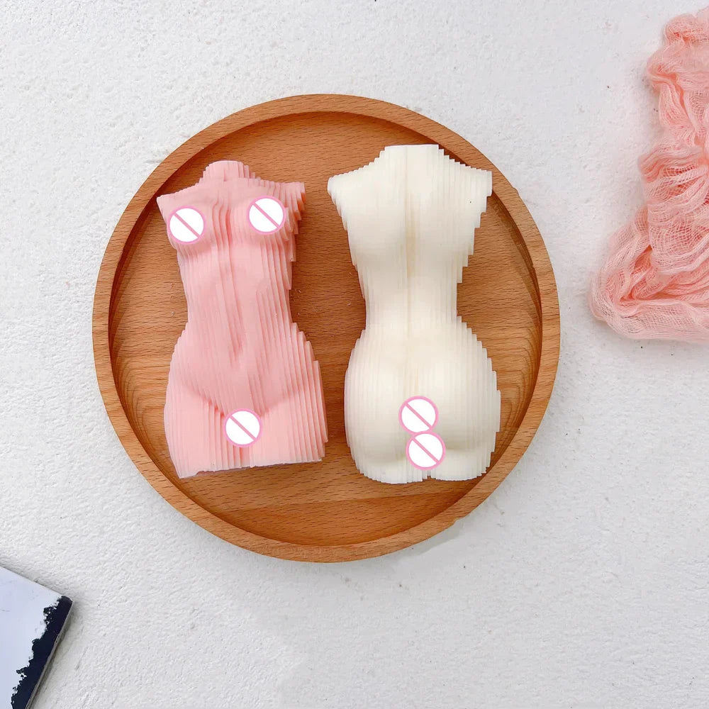 Geometric Female Body Wax Candle Mould