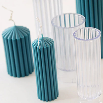 Classic Striped Pillar Candle Mould