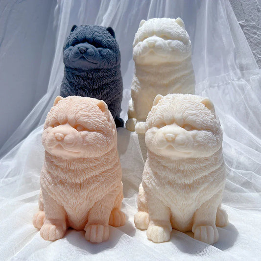 Chow Chow Cute Puppy Silicone Candle Mould