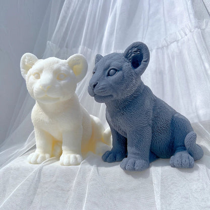 Sitting Lion Statue Candle Mould for Animal Lover Decor