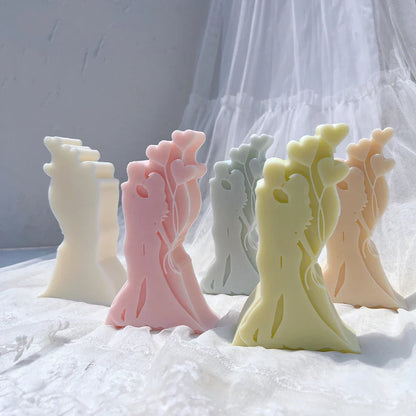Wedding Couple Kiss Candle Mould