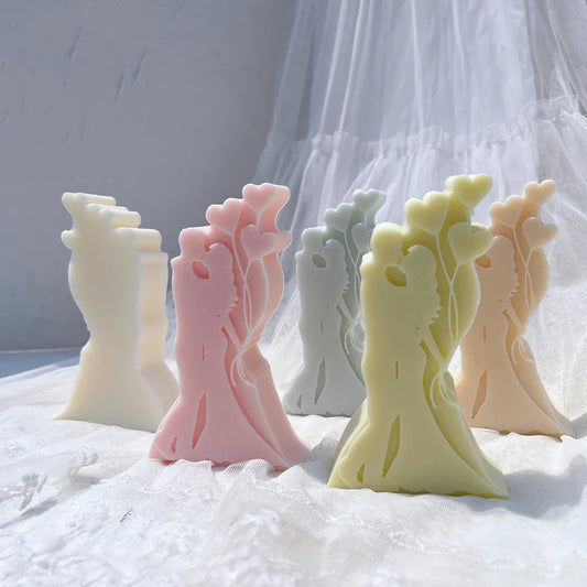 Wedding Couple Kiss Candle Mould