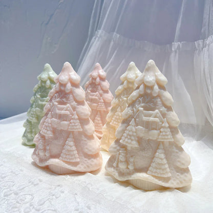 15CM Details Christmas Tree Silicone Candle Mould