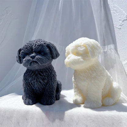 Sitting Shih Tzu Puppy Silicone Candle Mould