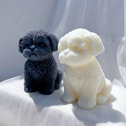 Sitting Shih Tzu Puppy Silicone Candle Mould