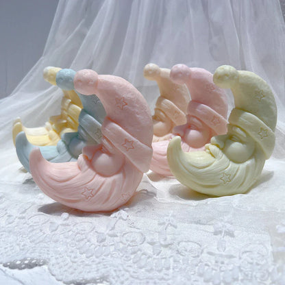 Moon Santa Christmas Candle Mould