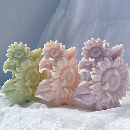 Sunflower Bouquet Silicone Candle Mould