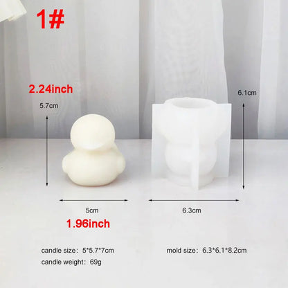 Giraffe and Duck Candle Silicone Mould