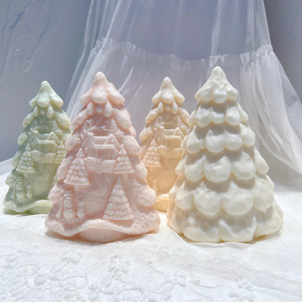 15CM Details Christmas Tree Silicone Candle Mould