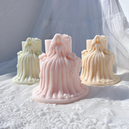Beautiful Girl Doll Cake Art Silicone Mould