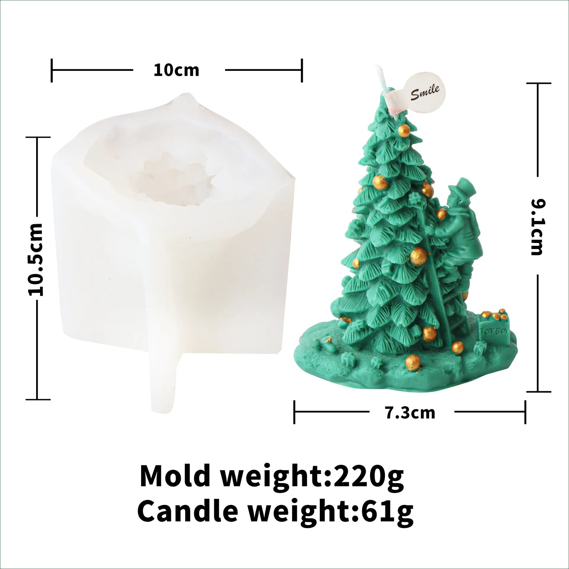 New Christmas Tree Candle Moulds