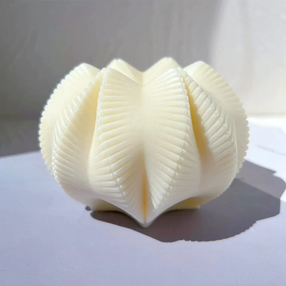 Geometric Wave Twirl Candle Silicone Mould