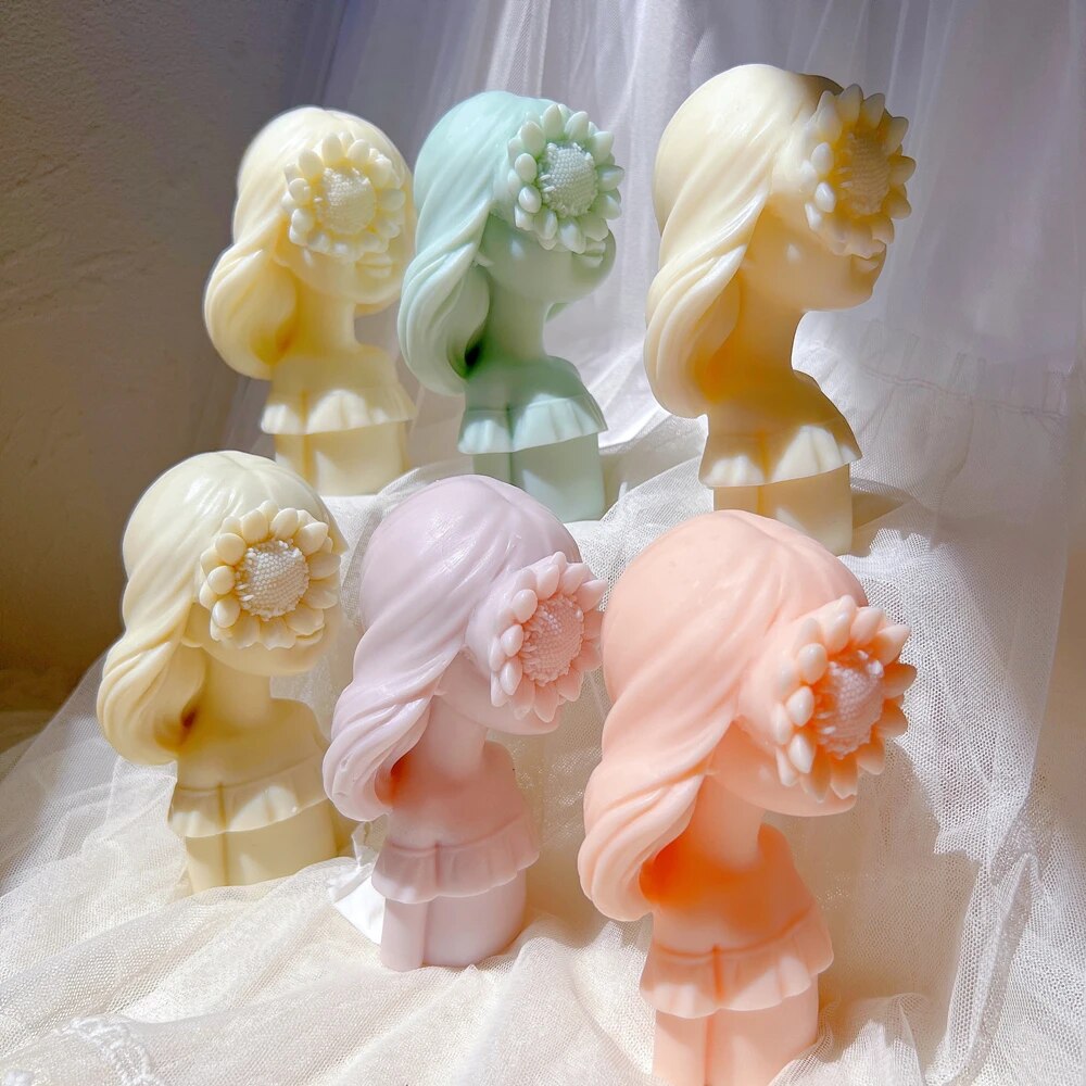 Sunflower Girl Candle Mould